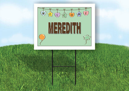 MEREDITH WELCOME BABY GREEN  18 in x 24 in Yard Sign Road Sign with Stand