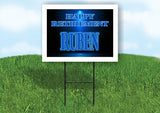 RUBEN RETIREMENT BLUE 18 in x 24 in Yard Sign Road Sign with Stand