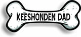 Dog Dad Keeshonden Bone Car Magnet Bumper Sticker 3"x7"