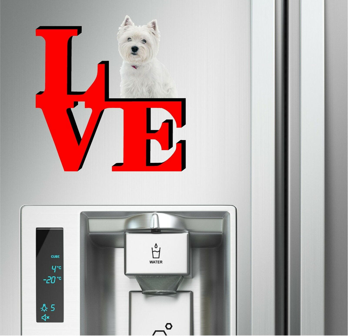 West Highland Terrier Cute Dog Fridge Refrigerator Car Magnet