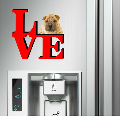 Chinese Shar-pei Dog Love Park Dog Fridge Refrigerator Car Magnet