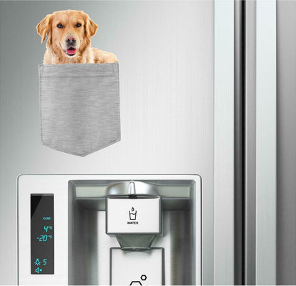 Golden Retriever Dog in pocket Fridge Car Magnet Bumper Sticker App size 4"x7"