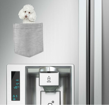Poodle Dog in pocket Fridge Car Magnet Bumper Sticker App size 4"x7"