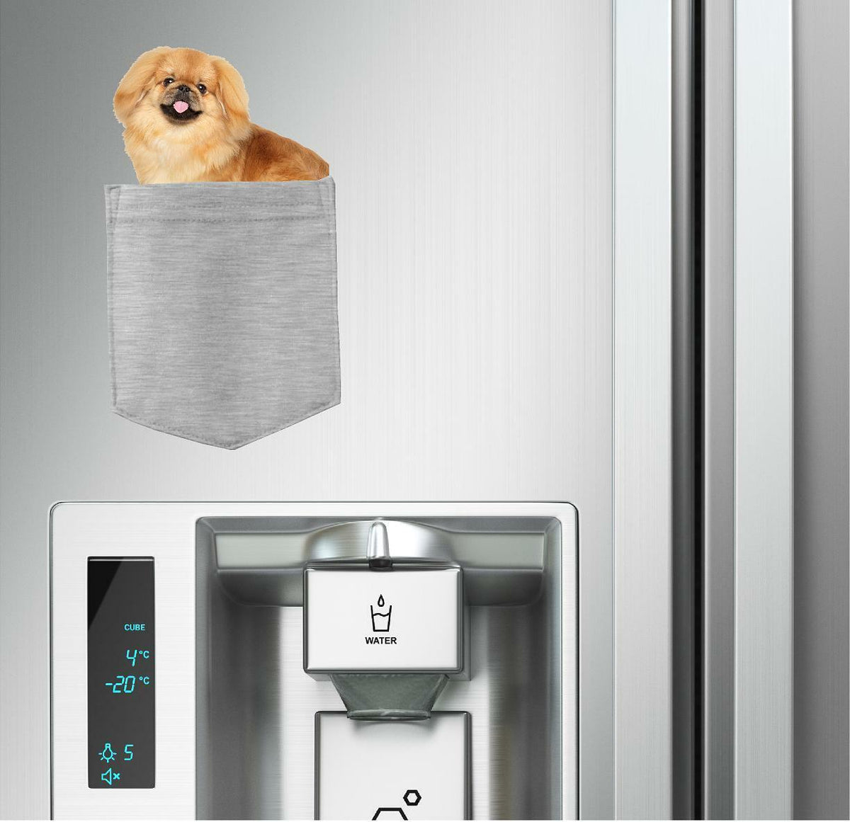 Pekingese Dog  in  pocket Fridge Car Magnet Bumper Sticker App size 4"x7"