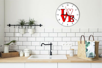 I Love Candy Canes Love Park Funny Kitchen Living room Wall Clock
