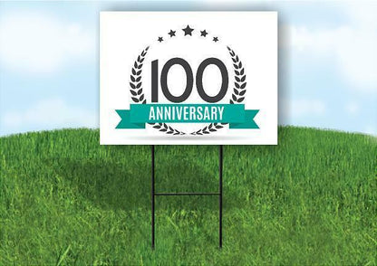 100 year anniversary Yard Sign Road with Stand LAWN SIGN