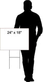 SIGN IN HERE BLUE 18 in x 24 in Yard Sign Road Sign with Stand