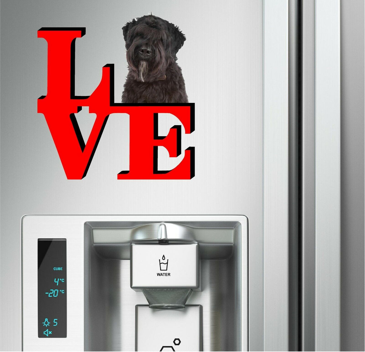 Bouviers Des Flandre Dog Love Park Cute Dog Fridge Refrigerator Car Magnet