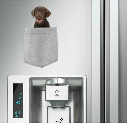 Chocolate Lab Dog in pocket Fridge Car Magnet Bumper Sticker App size 4"x7"