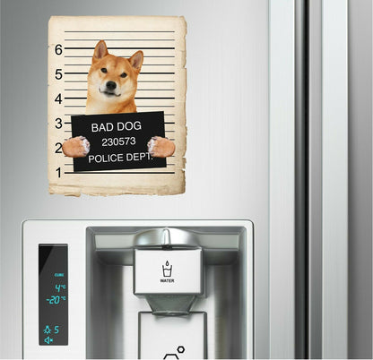 Shiba Inu Mugshot Bad Dog Fridge refrigerator Car Magnet