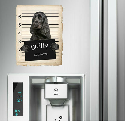 English Cocker Spaniel Mugshot Bad Dog Fridge refrigerator Car Magnet