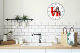 Bearded Collie Park Cute Puppy Dog kitchen living room Wall Clock