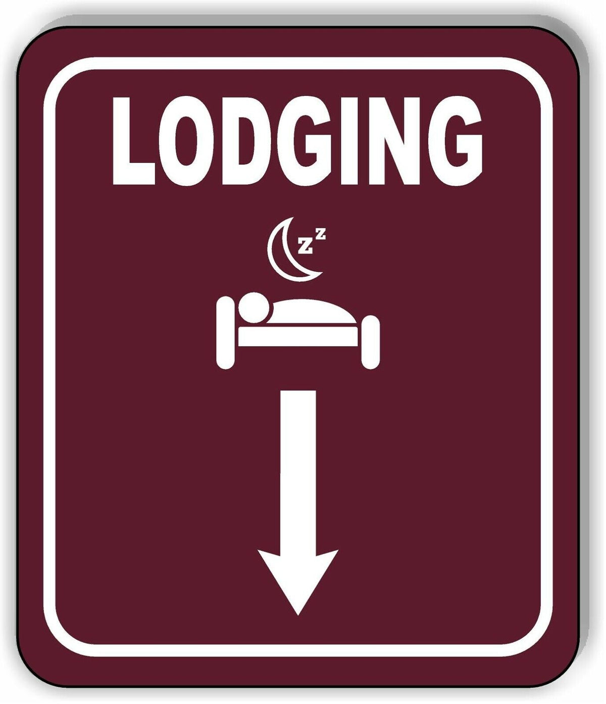 LODGING DIRECTIONAL ARROW TRAIL 8 Variations Metal Aluminum composite sign