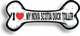 I Love My Nova Scotia Duck Toller Car Magnet Bumper Sticker 3"x7"