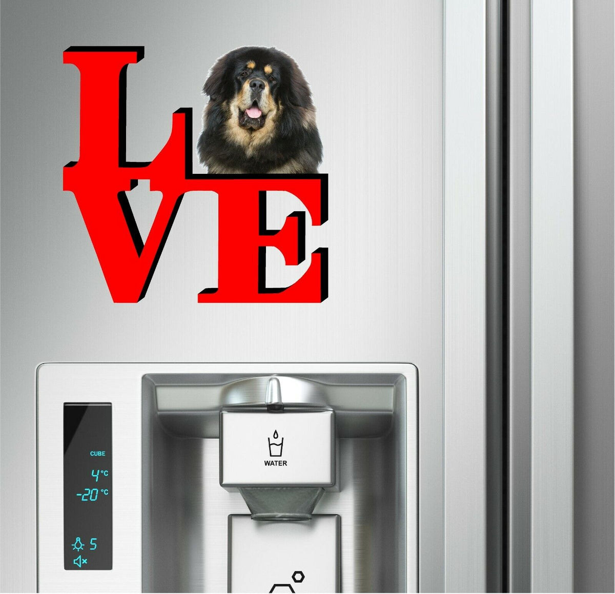 Tibetan Mastiff Cute Dog Fridge Refrigerator Car Magnet