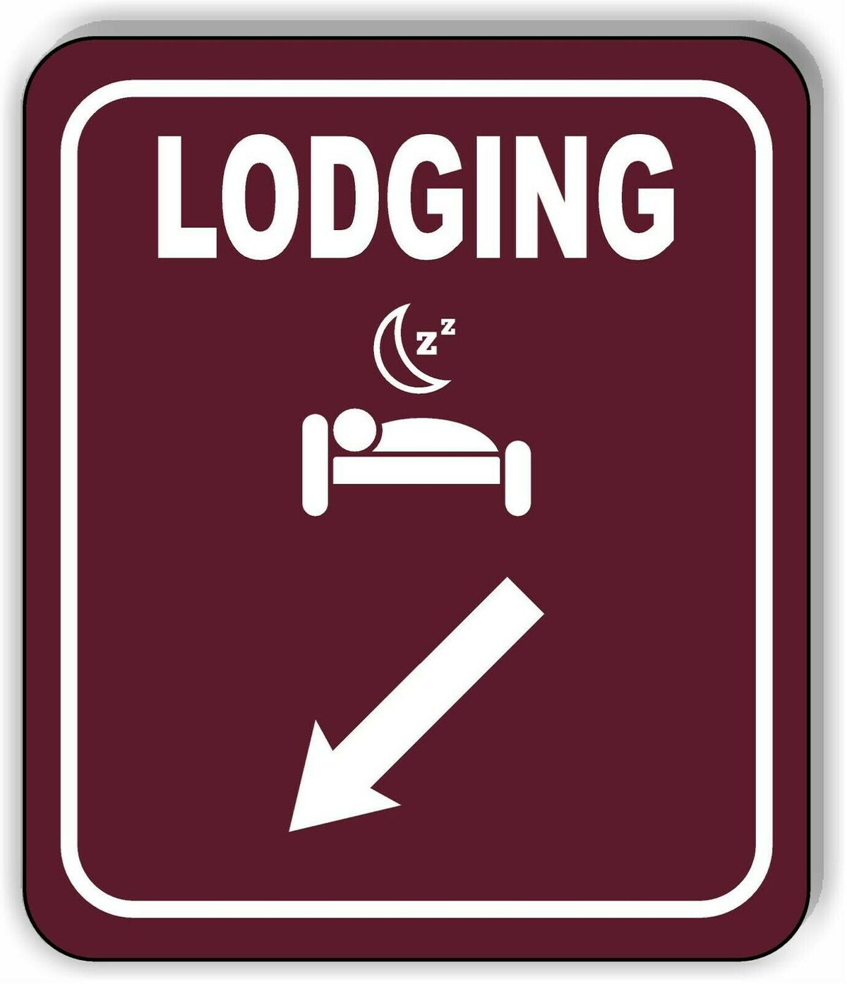 LODGING DIRECTIONAL ARROW TRAIL 8 Variations Metal Aluminum composite sign