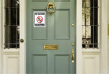NO VACCINE SOLICITORS WHITE DOOR MAGNET 8X10