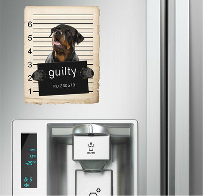 Rottweiler Mugshot Bad Dog Fridge refrigerator Car Magnet