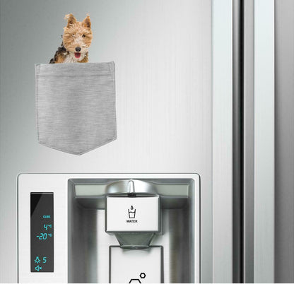 Fox Terrier Dog in pocket Fridge Car Magnet Bumper Sticker App size 4"x7"