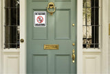 NO VACCINE SOLICITORS WHITE DOOR MAGNET 8X10
