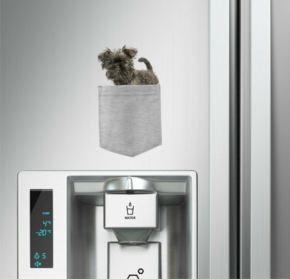 Affenpinscher Dog in pocket Fridge Car Magnet Bumper Sticker App size 4"x7"
