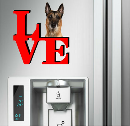Belgian Malinois Love Park Cute Dog Fridge Refrigerator Car Magnet