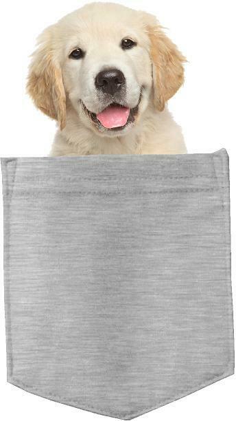 Golden Retriever Puppy in pocket Fridge Car Magnet Bumper Sticker App size 4"x7"