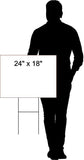 KATRINA POLICE RETIREMENT  18 in x 24 in Yard Sign Road Sign With Stand