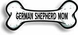 Dog Mom German Shepherd Bone Car Magnet Bumper Sticker 3"x7"