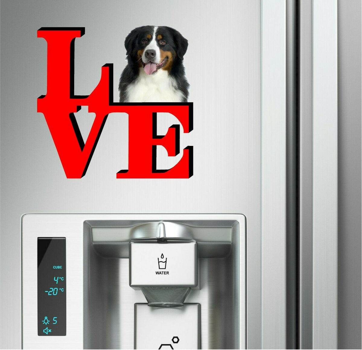 Bernese Mountain Dog Love Park Cute Dog Fridge Refrigerator Car Magnet
