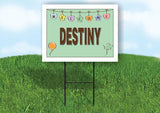 DESTINY WELCOME BABY GREEN  18 in x 24 in Yard Sign Road Sign with Stand