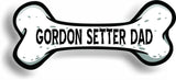 Dog Dad Gordon Setter Bone Car Magnet Bumper Sticker 3"x7"