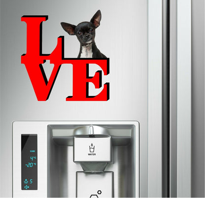 Chihuahua Dog Love Park Dog Fridge Refrigerator Car Magnet