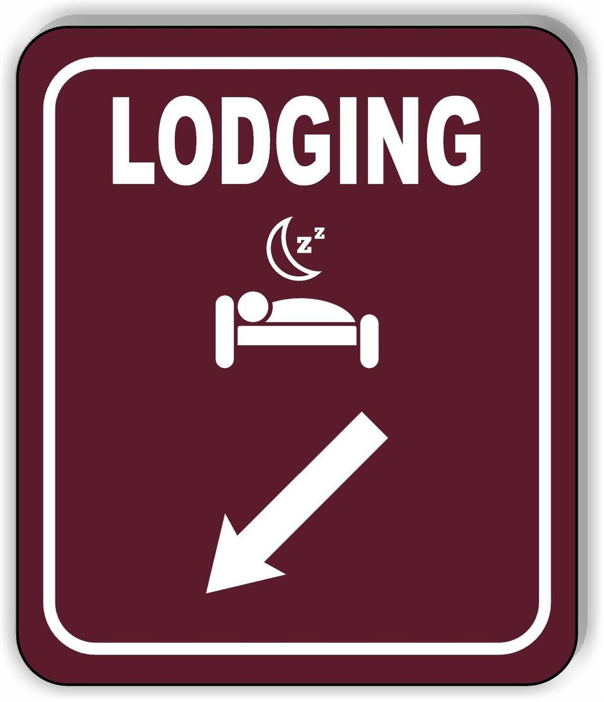 LODGING DIRECTIONAL ARROW TRAIL 8 Variations Metal Aluminum composite sign