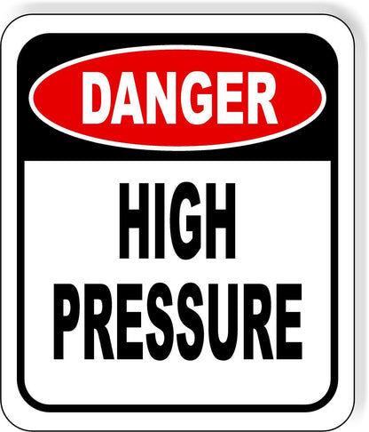 Danger high-pressure metal outdoor sign long-lasting