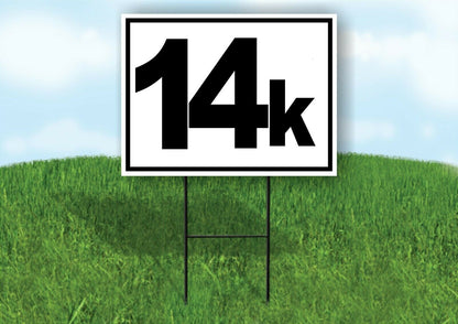 KILOMETER 14 K DISTANCE MARKER  RUNNING RACE Yard Sign with Stand LAWN SIGN