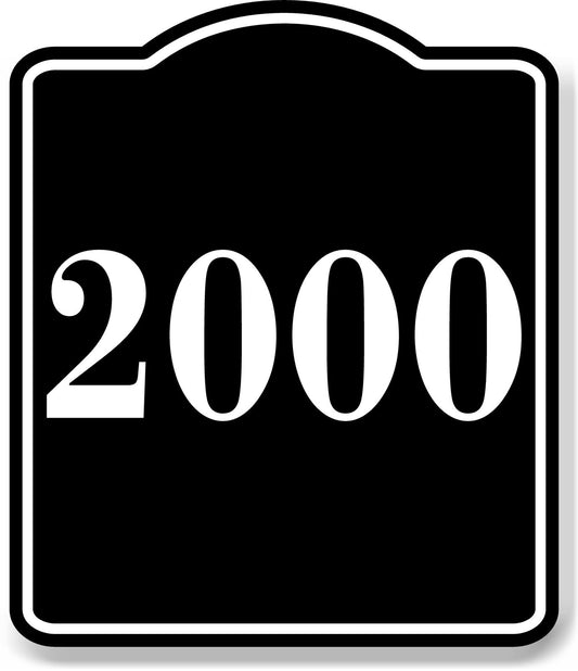 2000 Bay Garage Door Plate Field Lane Gate  BLACK  Aluminum Composite Sign