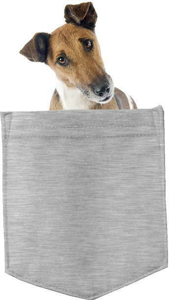 Fox Terrier Dog in pocket Fridge Car Magnet Bumper Sticker App size 4"x7"