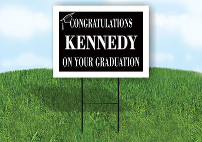 KENNEDY CONGRATULATIONS GRADUATION 18 in x 24 in Yard Sign Road Sign with Stand