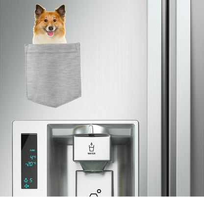 Icelandic Sheepdog Dog in pocket Fridge Car Magnet Bumper Sticker App size 4"x7"