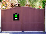 Beginner Trail  Ski Slope Left  Arrow BLACK  Aluminum Composite Sign