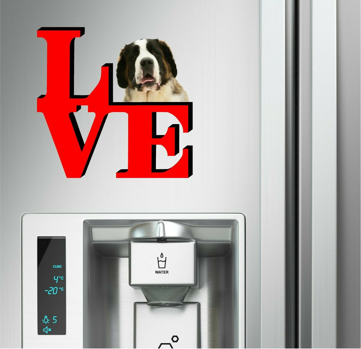 Saint Bernard Cute Dog Fridge Refrigerator Car Magnet