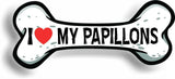 I Love My Papillons Car Magnet Bumper Sticker 3"x7"
