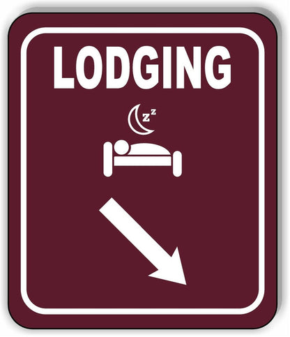 LODGING DIRECTIONAL ARROW TRAIL 8 Variations Metal Aluminum composite sign