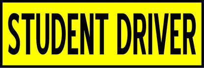 SET 3 Student Driver  Car MAGNET Magnetic Bumper Sticker  bright safety yellow