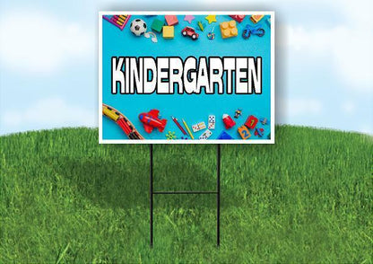 Kindergarten Yard Sign Road with Stand LAWN SIGN