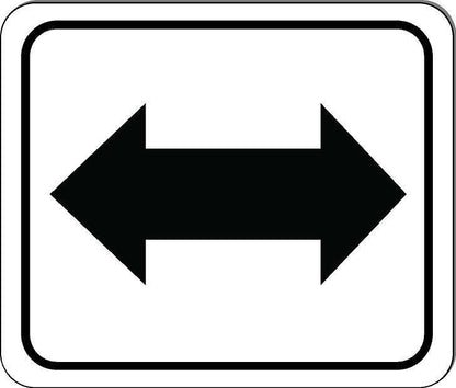 Left and Right arrow Black metal outdoor sign