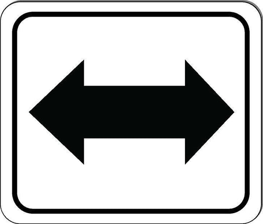 Left and Right arrow Black metal outdoor sign