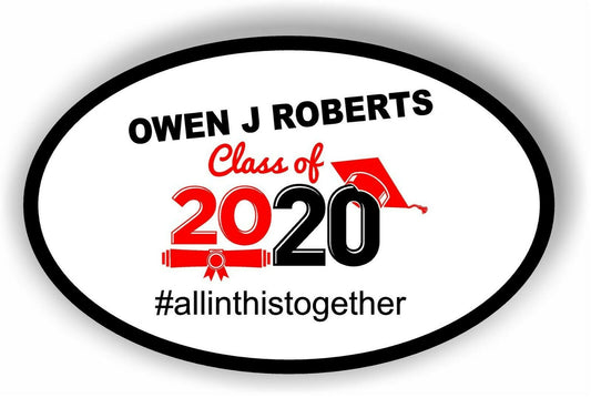 Owen J Roberts Class of 2020 Graduation Car magnet Magnetic Bumper Sticker