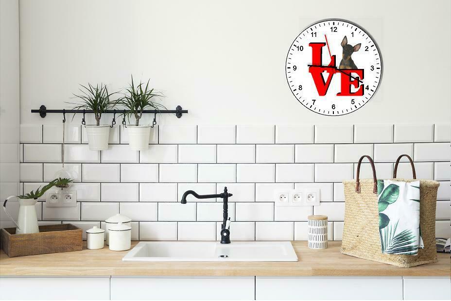 Manchester Terrier Cute Puppy Dog kitchen living room Wall Clock